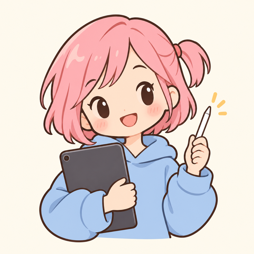 Magical Pad mascot with a tablet and stylus